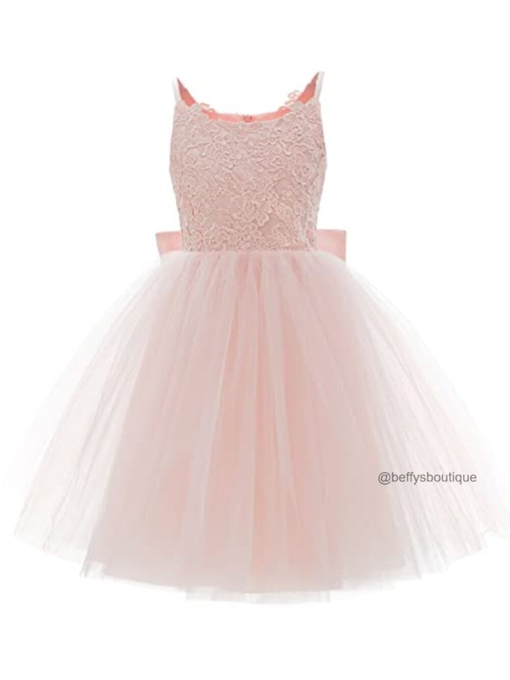 Flower Girl Lace Tulle Ball Gown Knee Length First Communion Dress
